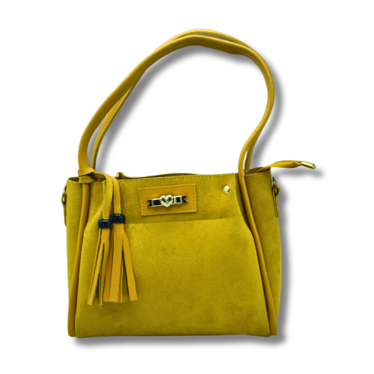 Elegant Mustard Yellow Women’s Tote Handbag – Unique Textured Design for Classy Style