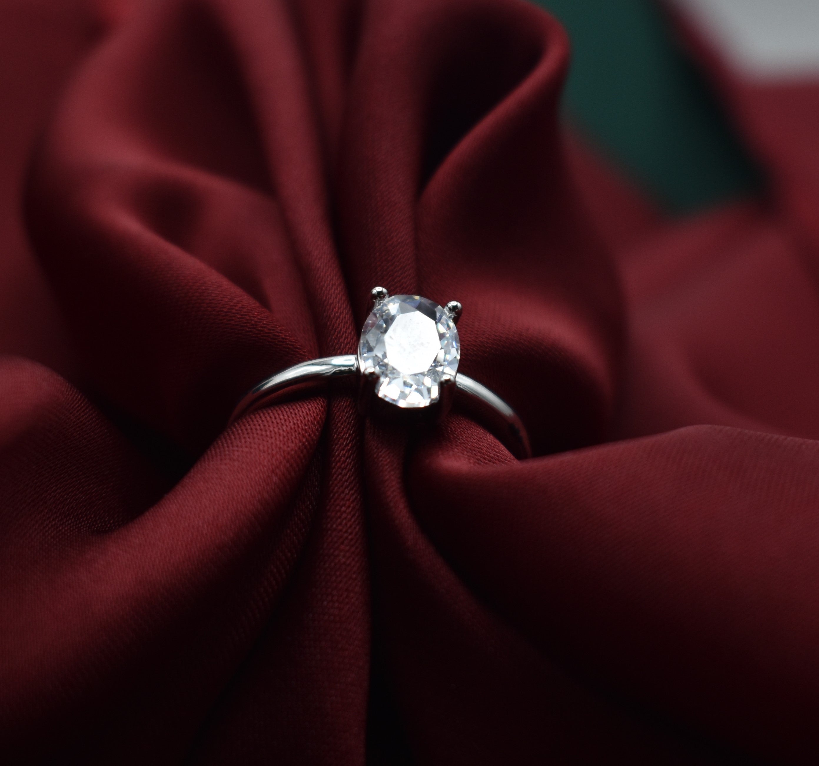 Silver Zircon Rings in Heart, Leaf, Square Shapes – Elegant & Stylish Jewelry