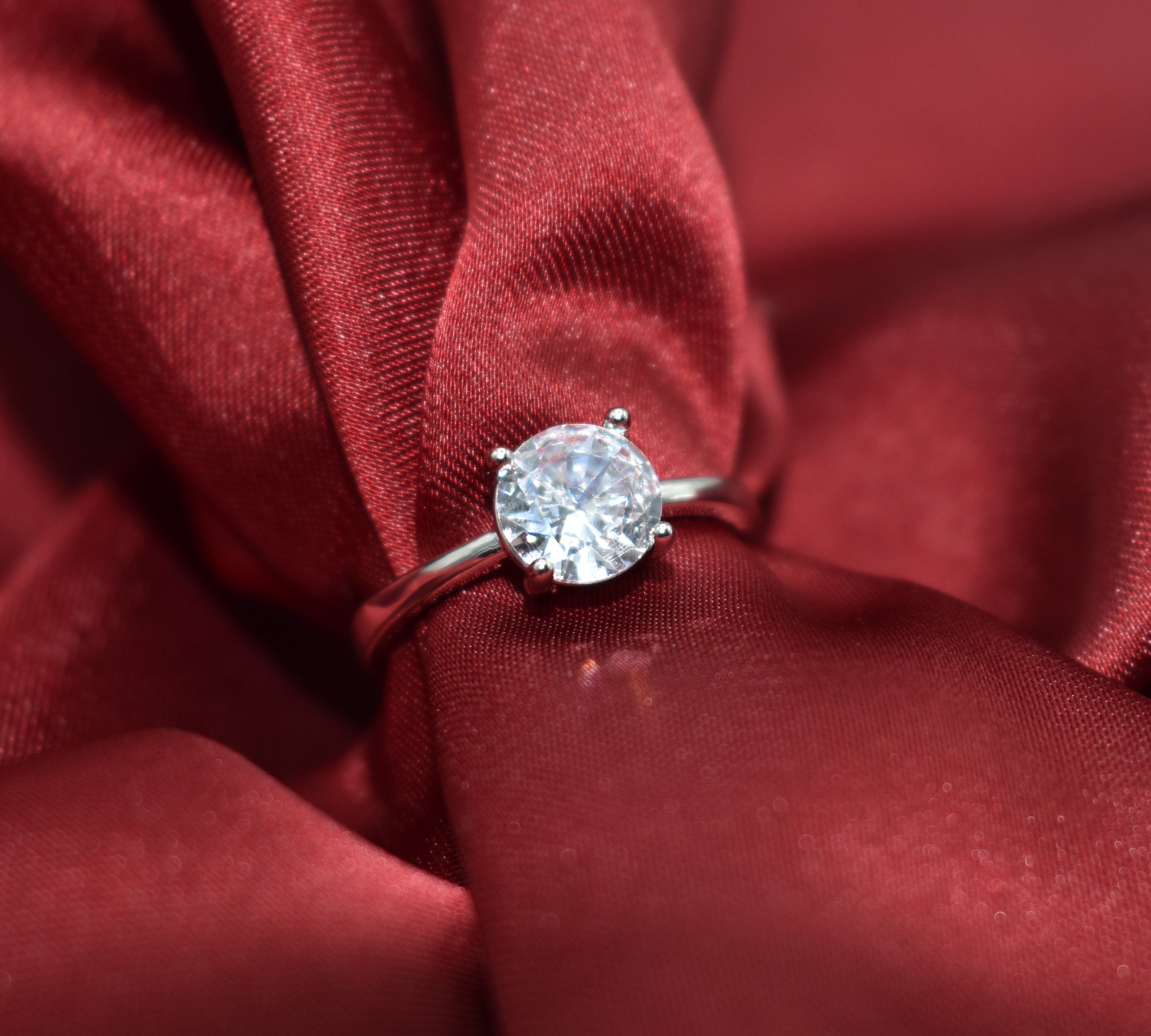 Silver Zircon Rings in Heart, Leaf, Square Shapes – Elegant & Stylish Jewelry