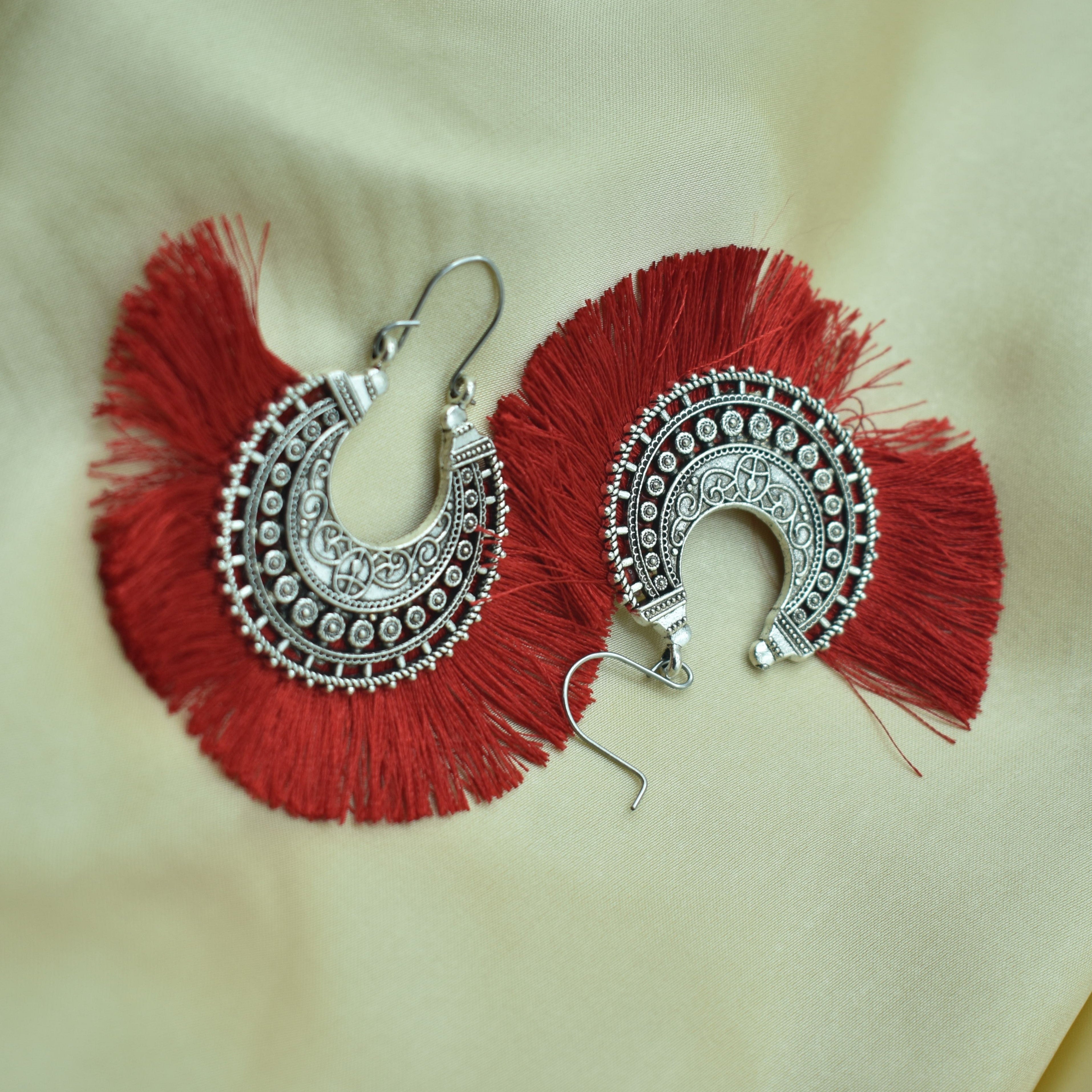 Moroccan Cotton Earrings – Handmade Ethnic Jewelry