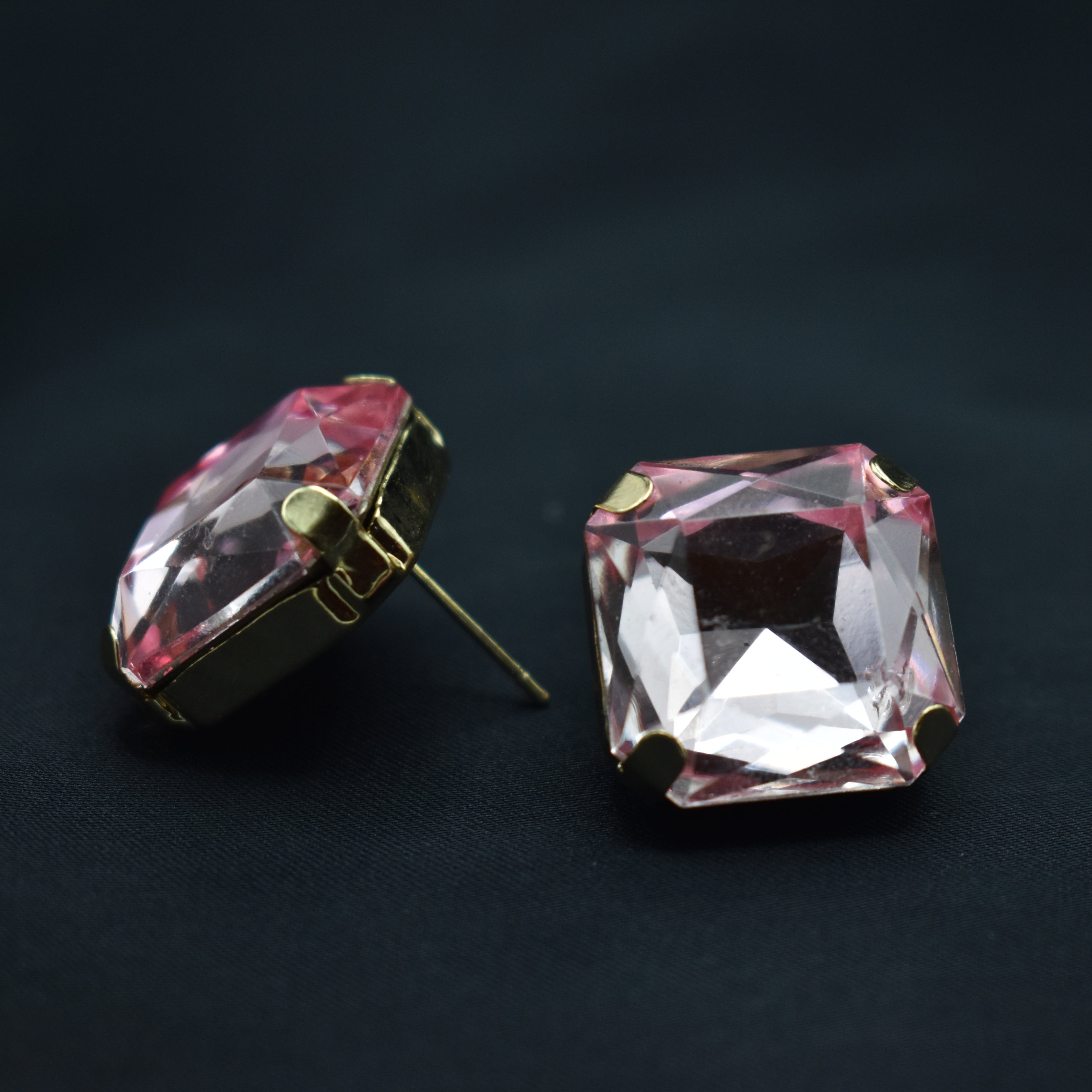 Elegant Square Cubic Zirconia Crystal Charm Earrings for Women