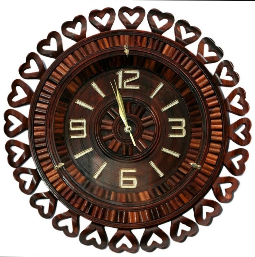 Wooden Handmade Classy Round Wall Clock – Large