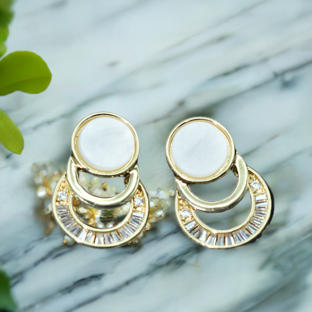 Baguette Cut Geometric Earrings – Modern and Chic Jewelry