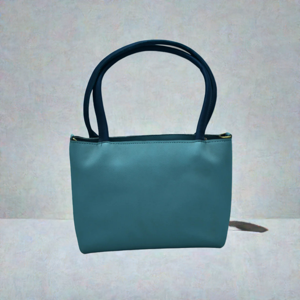 Coach Navy Blue Tote Bag with Gold Accents – Stylish & Elegant Handbag for Women