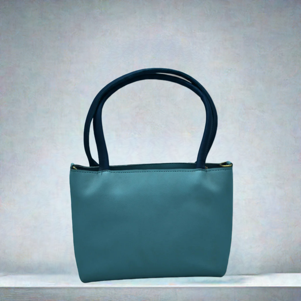 Coach Navy Blue Tote Bag with Gold Accents – Stylish & Elegant Handbag for Women