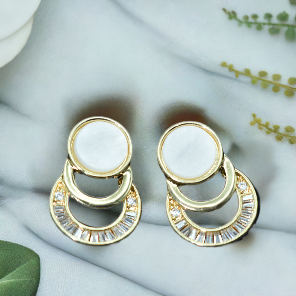 Baguette Cut Geometric Earrings – Modern and Chic Jewelry