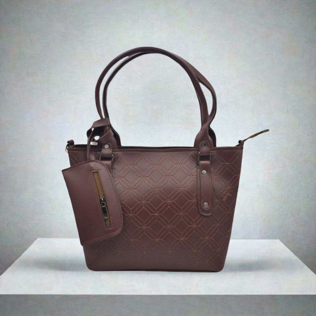 High-Quality 3-Piece Classic Leatherette Tote Bag for Women – Stylish & Durable