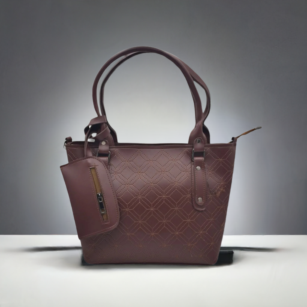 High-Quality 3-Piece Classic Leatherette Tote Bag for Women – Stylish & Durable