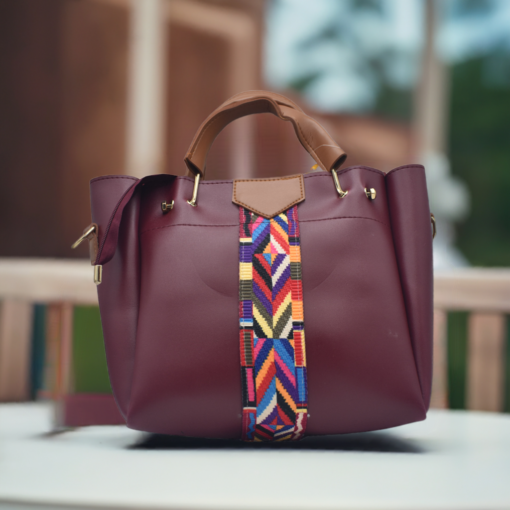 Premium 4-Piece Women's Handbag Set with Beautiful Colorful Lace