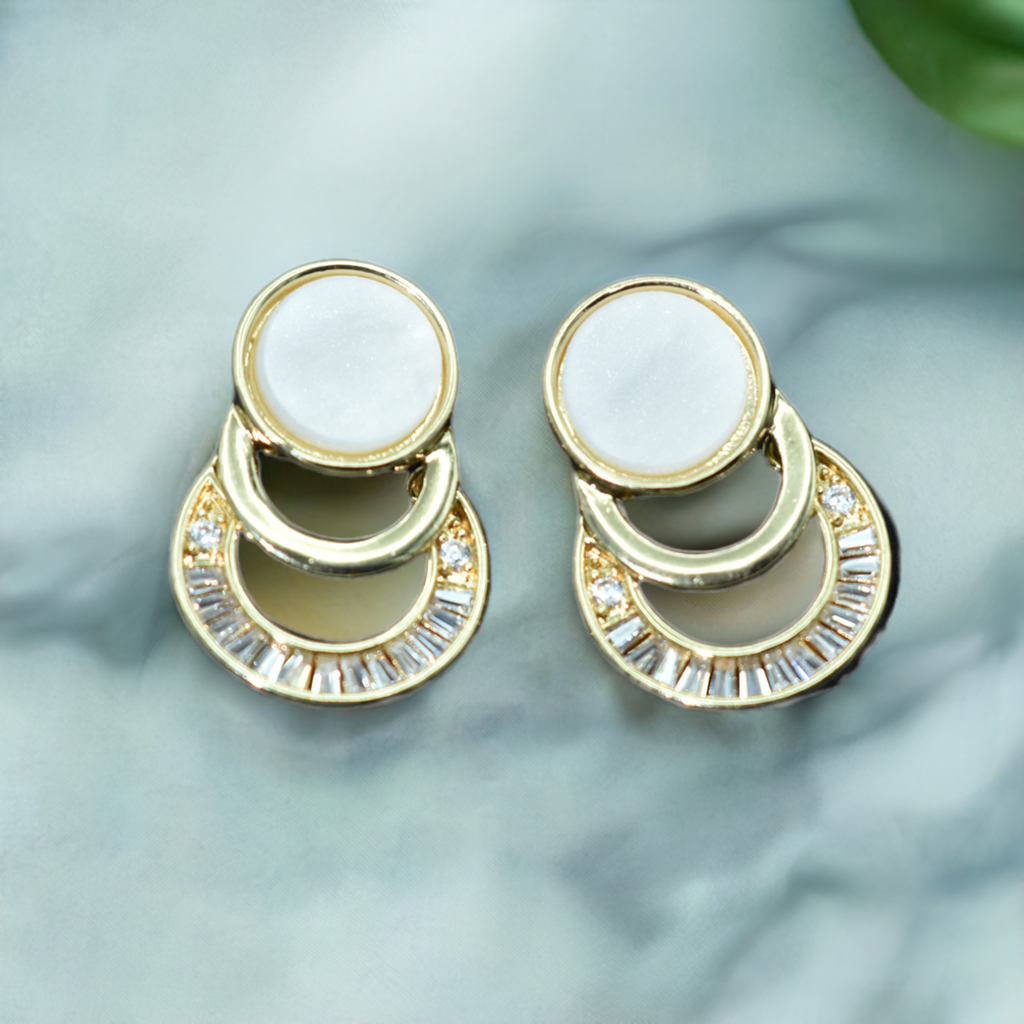 Baguette Cut Geometric Earrings – Modern and Chic Jewelry